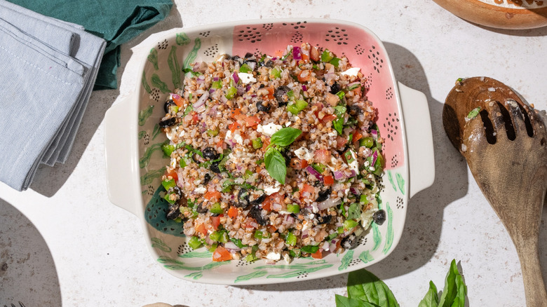 mediterranean buckwheat grain salad