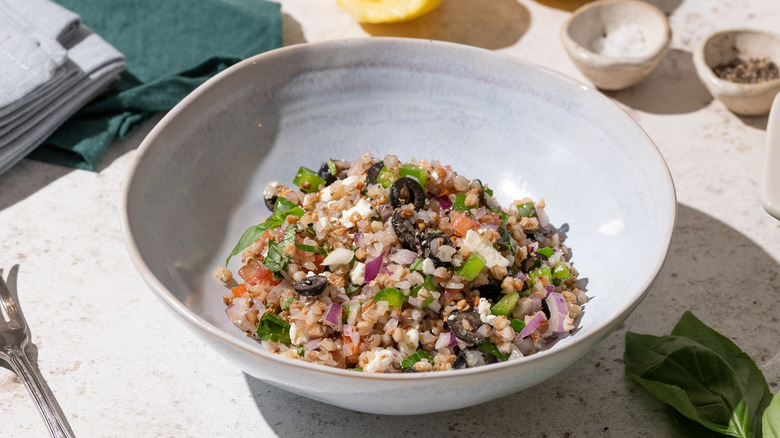 mediterranean buckwheat grain salad