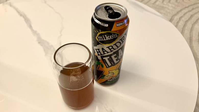 Mike's HARDER Tea Half & Half in a can and glass