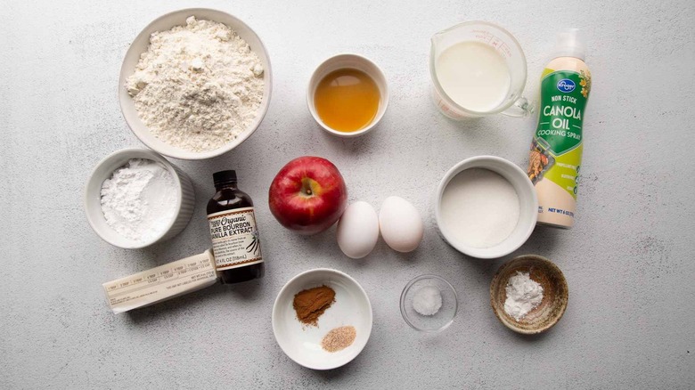 Ingredients for baked apple fritters