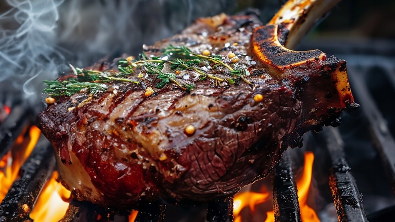 Steak on a grill