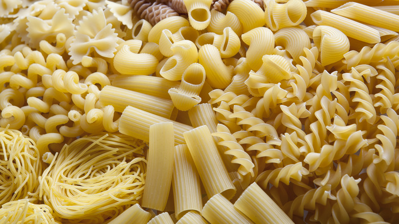 Various pasta noodles