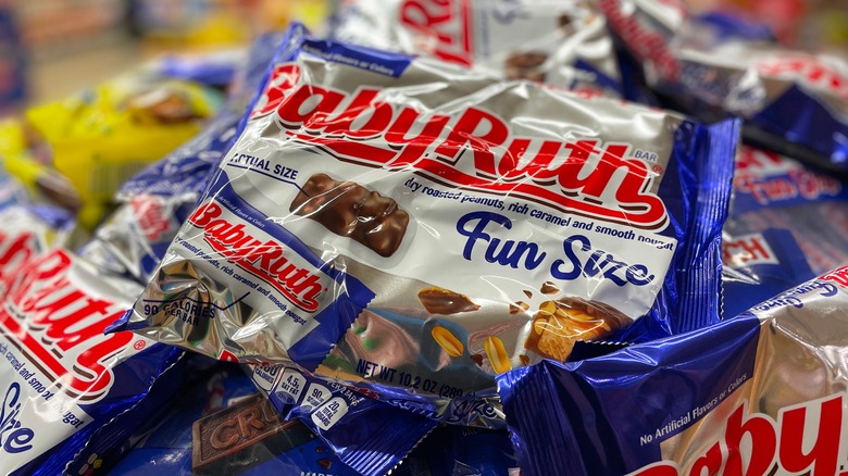 Bag of Baby Ruth fun-size candy bars