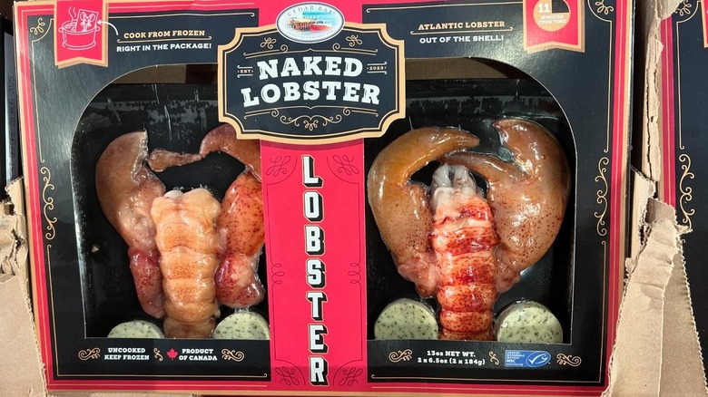 Package of naked lobsters from Costco