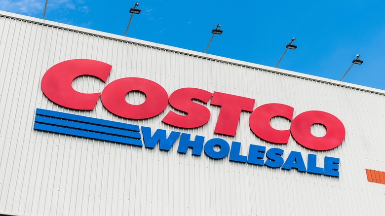 The front of a Costco store sign