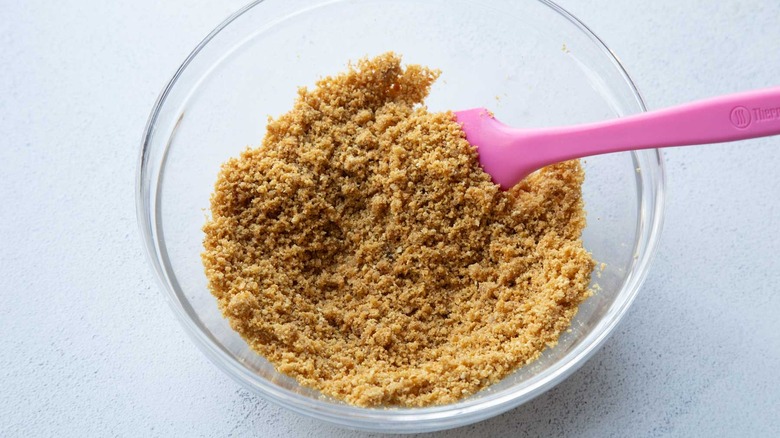 graham cracker mixture in a bowl