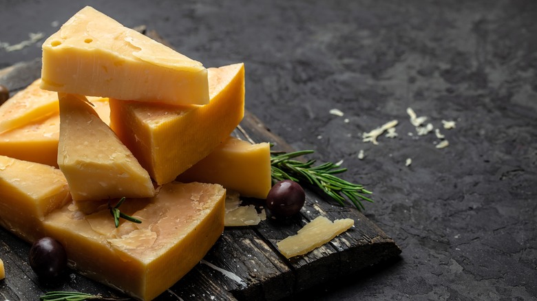 parmesan cheese on table