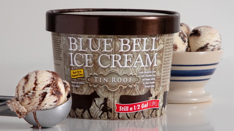 Blue Bell Tin Roof ice cream