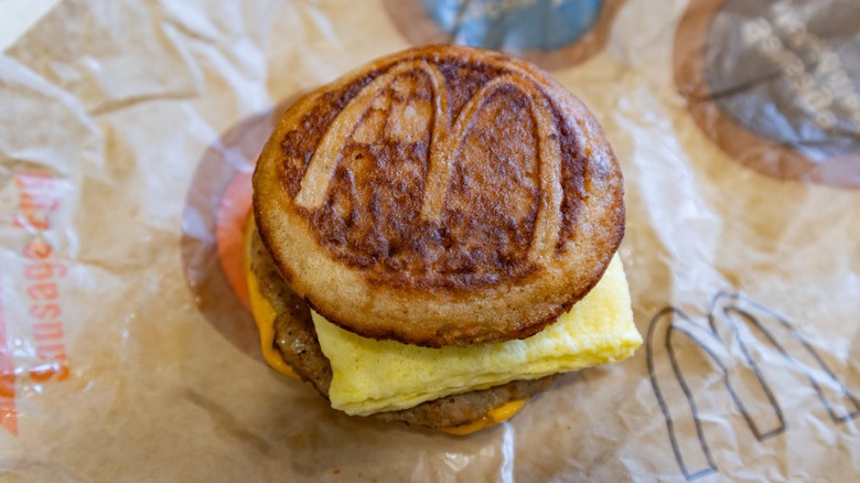 McDonald's sausage and egg McGriddle