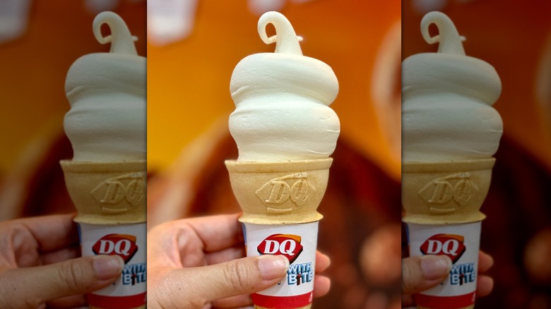 Dairy Queen vanilla soft serve ice cream cone