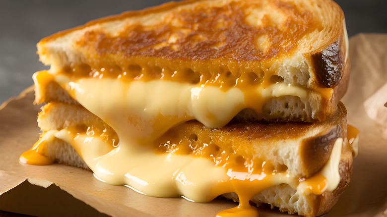 Parmesan crusted grilled cheese