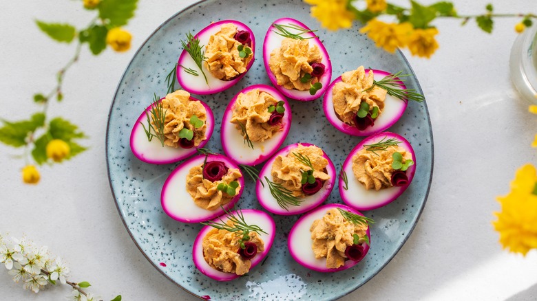 deviled beet-pickled eggs