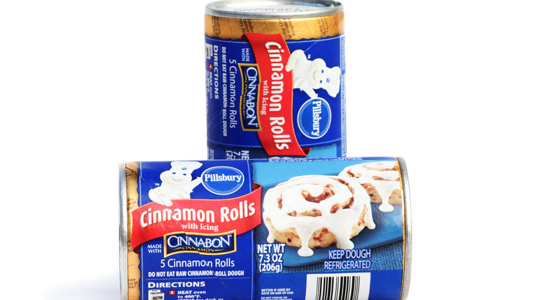 Two cinnamon roll packages