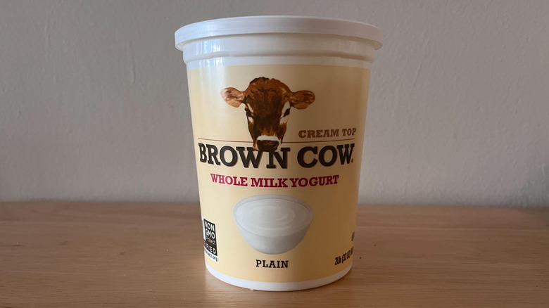 Brown Cow Yogurt container