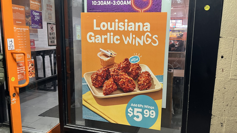 Popeyes Louisiana Garlic Wings sign