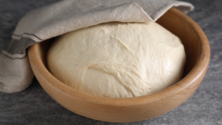 bread dough in bowl