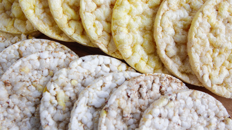 Rows of rice cakes