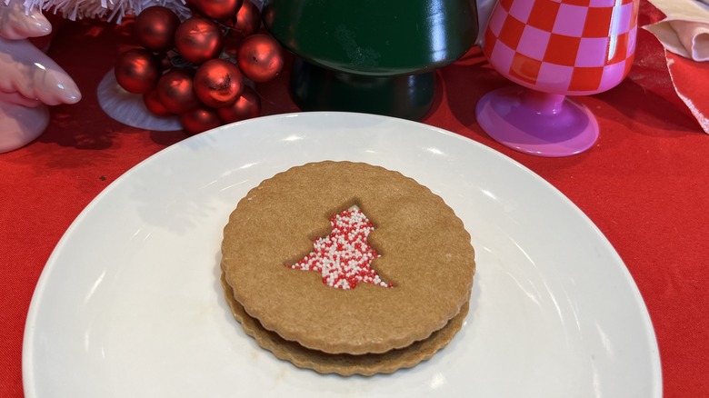 Starbucks Reseve's Coffee Eggnog Holiday Cookie on a table