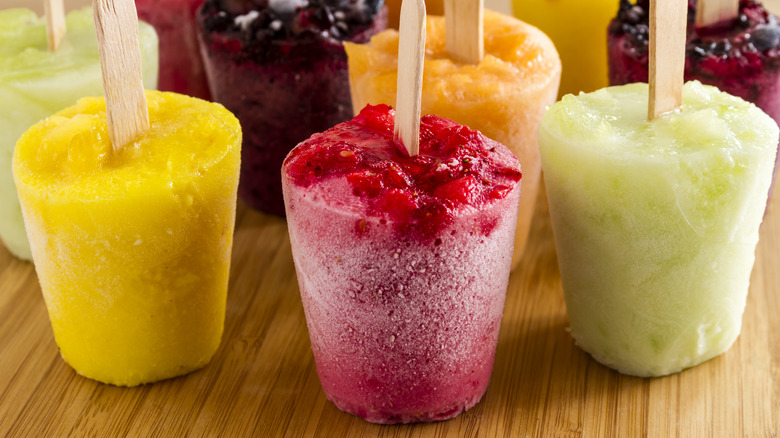 homemade popsicles frozen in cups