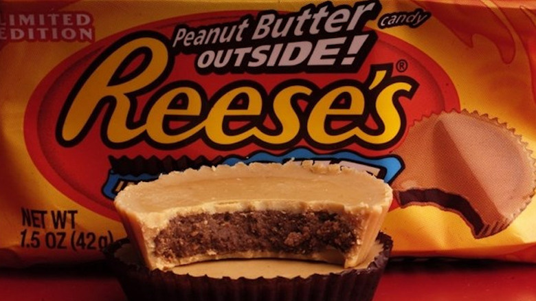 Reese's Inside Out wrapper with candy in front