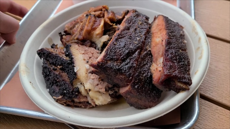 Mighty Quinn's barbecue on dish