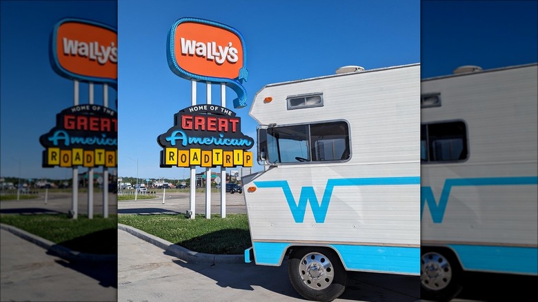 Wally's sign and motorhome