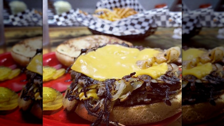 Onion burger from Sid's in El Reno, Oklahoma