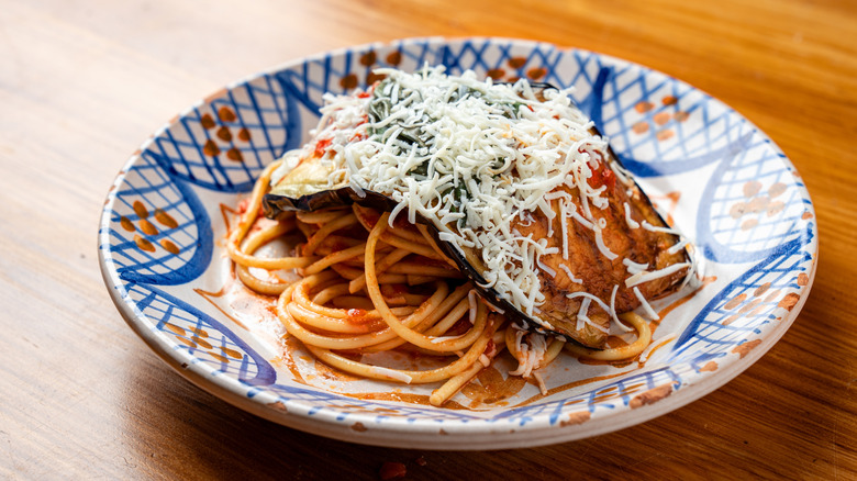 Bowl of pasta alla norma