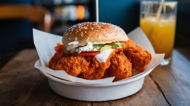 A Nashville hot chicken sandwich.