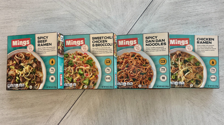 Collection of Mings frozen food line