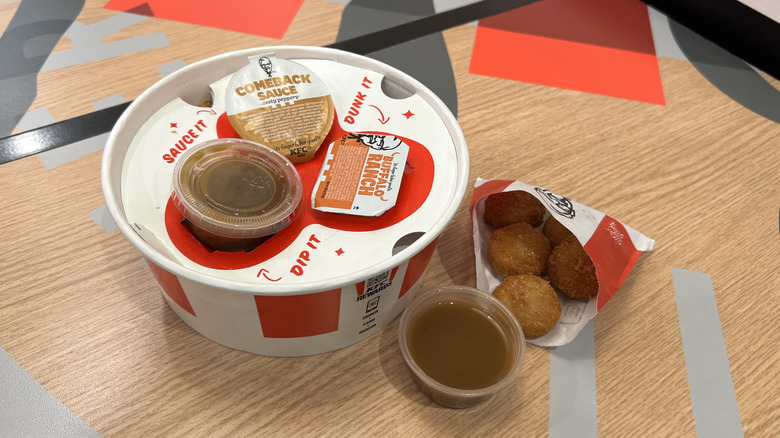 Dunk It Bucket with side order of Mashed Potato Poppers