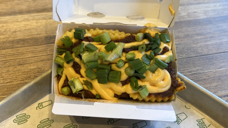 Portion of Shake Shack Smoked Brisket Chili Cheese Fries