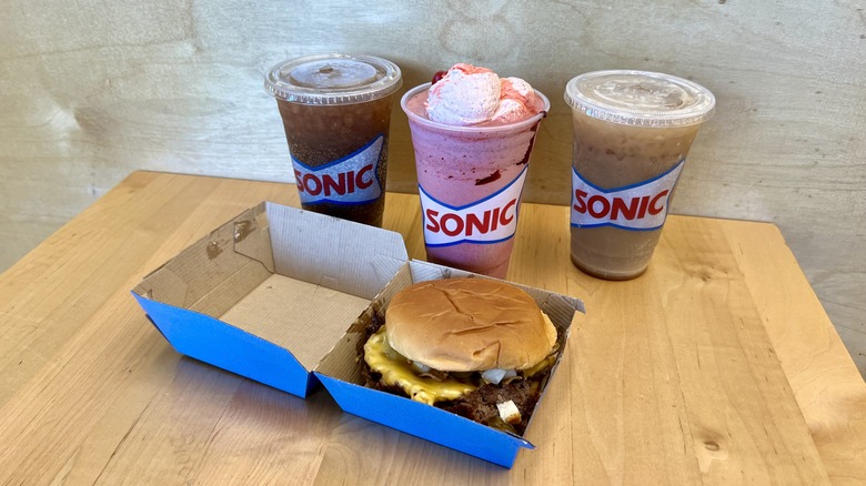 Sonic's 2024 winter menu items on a table together