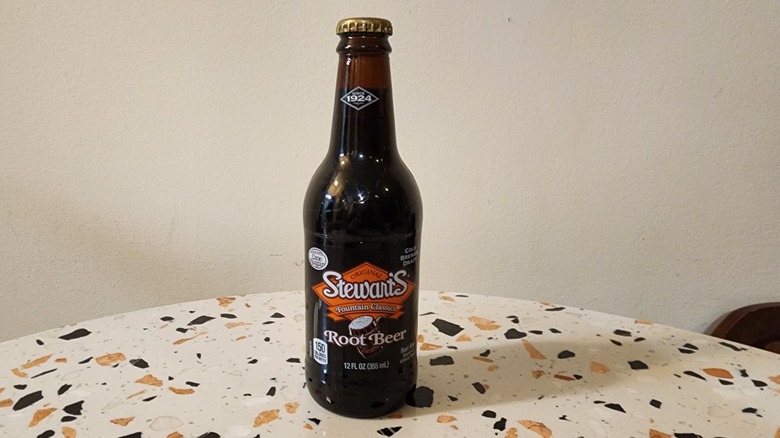 bottle of Stewart's root beer