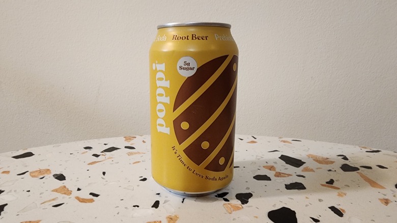 can of Poppi root beer