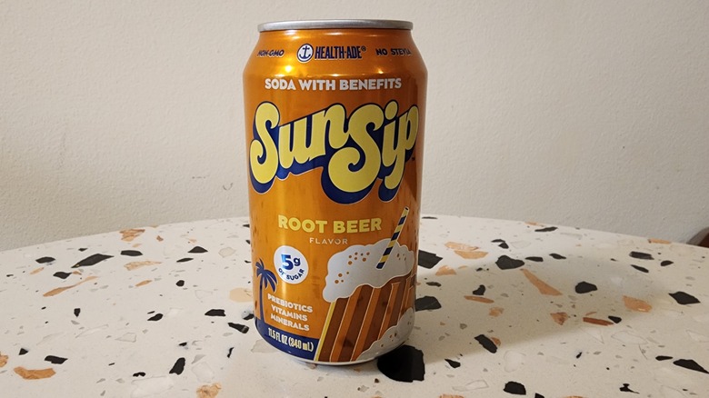 can of SunSip root beer