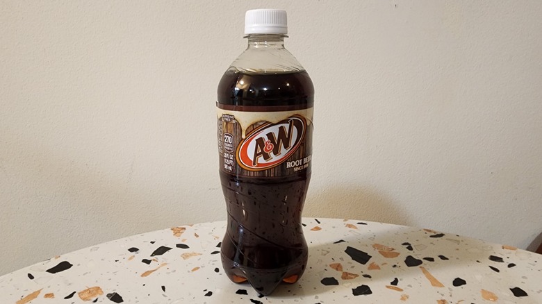 bottle of A&W root beer