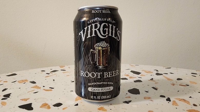 can of Virgil's root beer