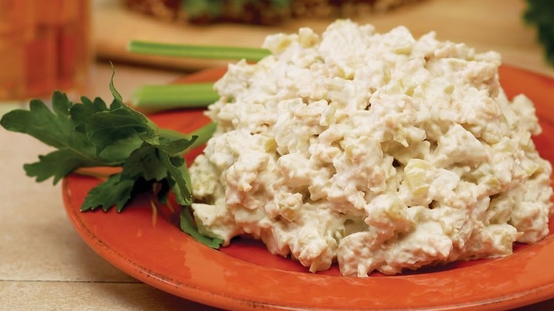 Plate of Ron's Home Style Foods chicken salad