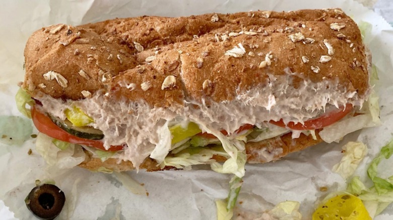 Tuna sandwich from Subway