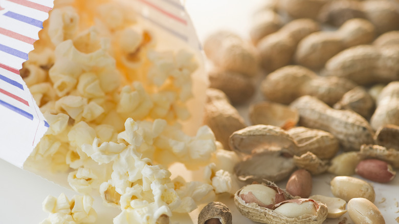 popcorn and peanut in shell