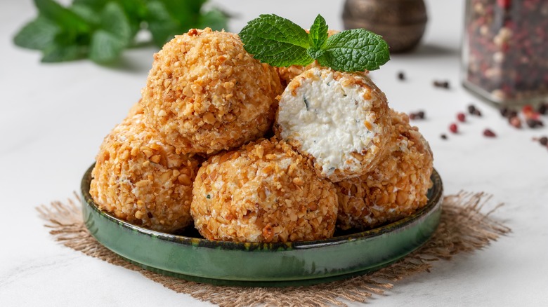 cheese balls on a plate