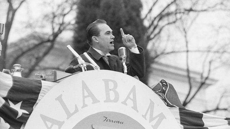 George Wallace giving speech