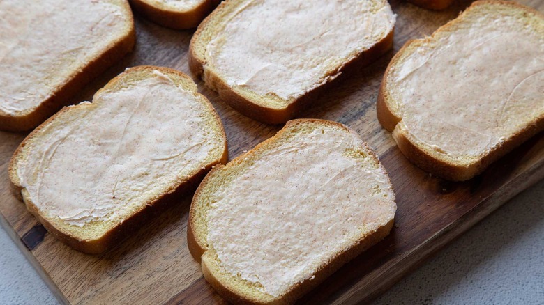 brioche slathered with paprika compound butter