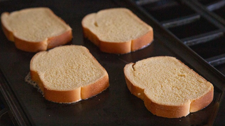 brioche on a griddle