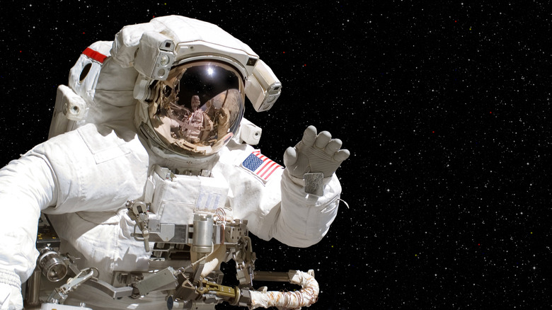 Astronaut on spacewalk