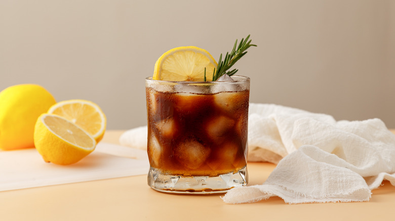 Lemon juice iced coffee