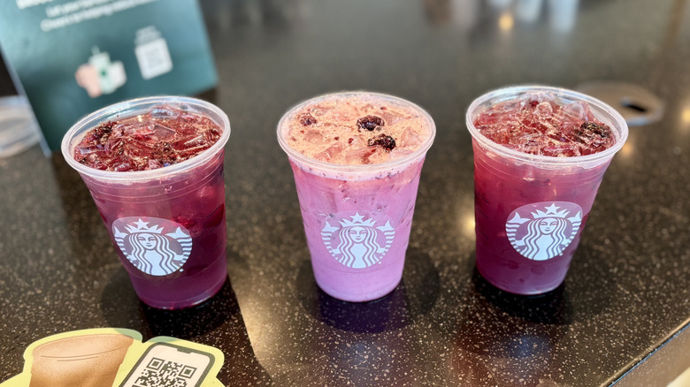 Lineup of Blackberry Sage Refreshers