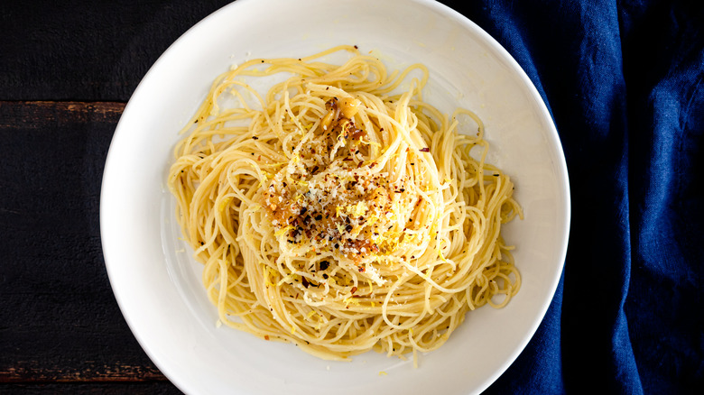 angel hair pasta with parmesan