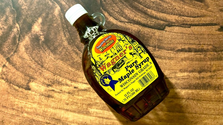 Bottle of Wagner's Grade A Maple Syrup